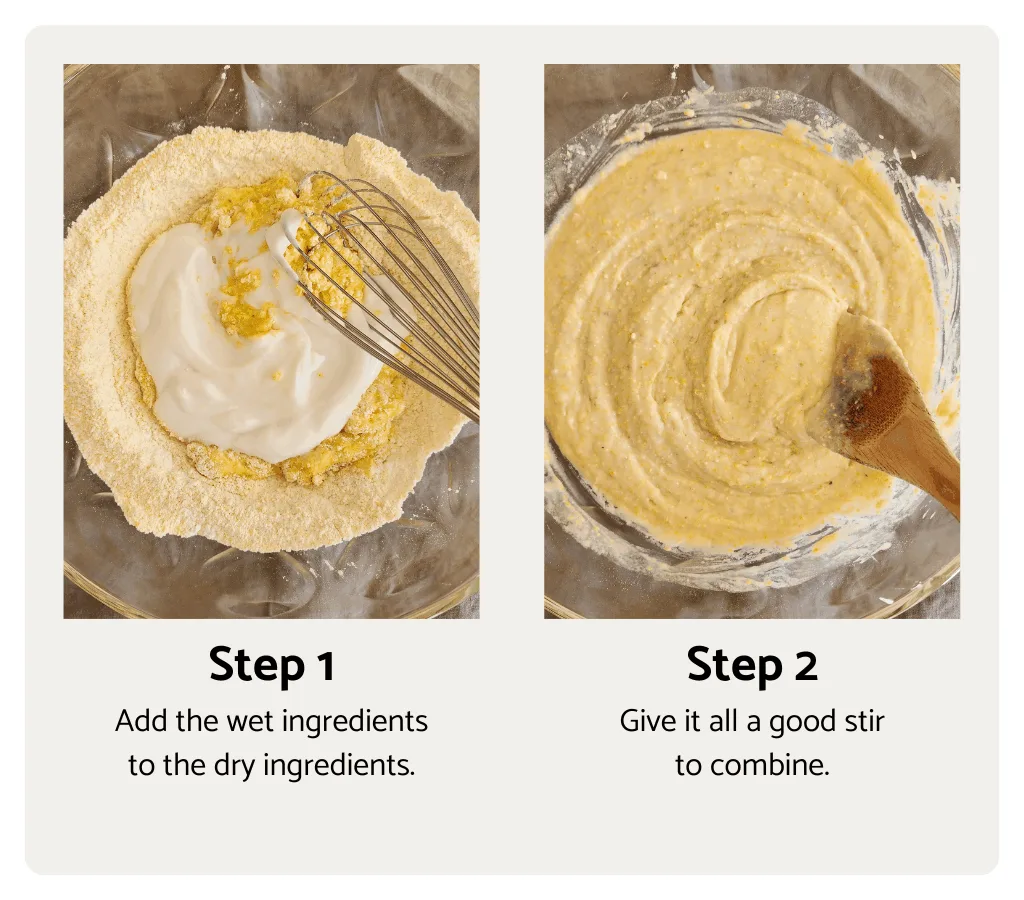 Gluten free cornbread recipe process steps