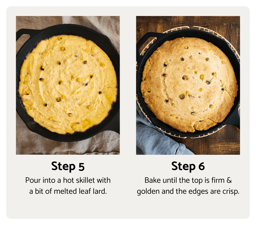 Gluten free cornbread recipe process steps
