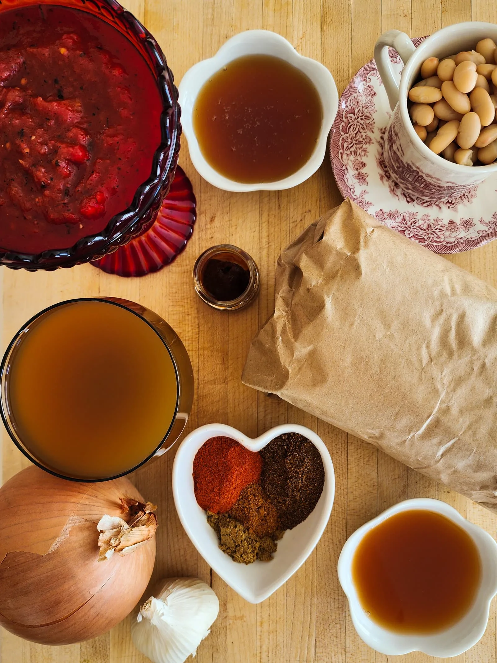 ingredients for Texas-style chili
