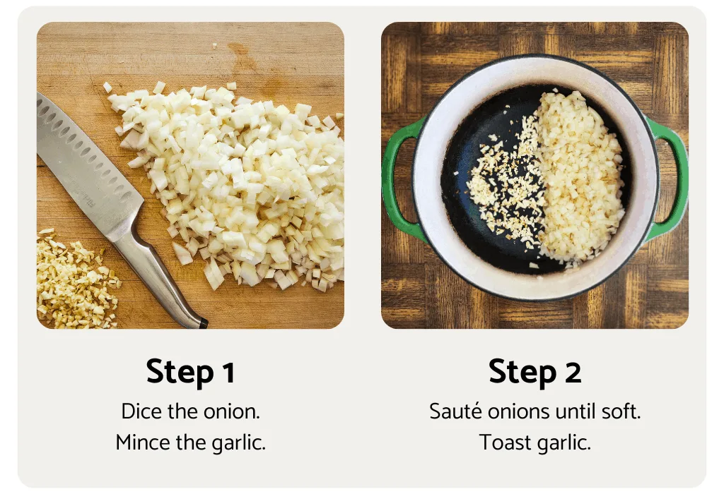 Texas-Style Chili process steps 1 and 2
