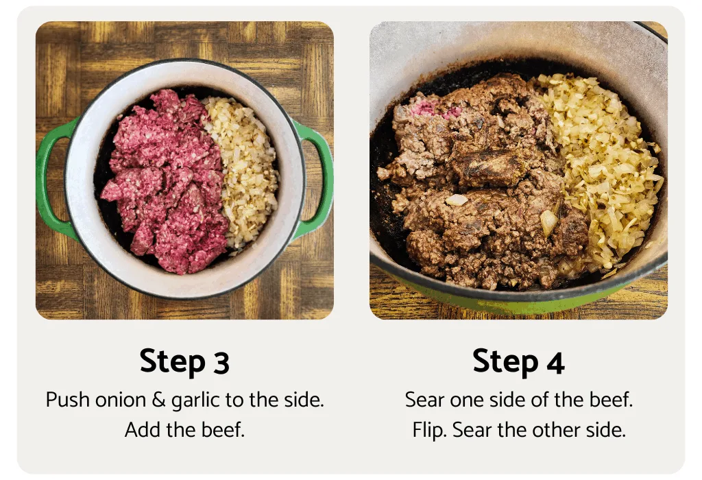 Texas-Style Chili process steps 3 and 4