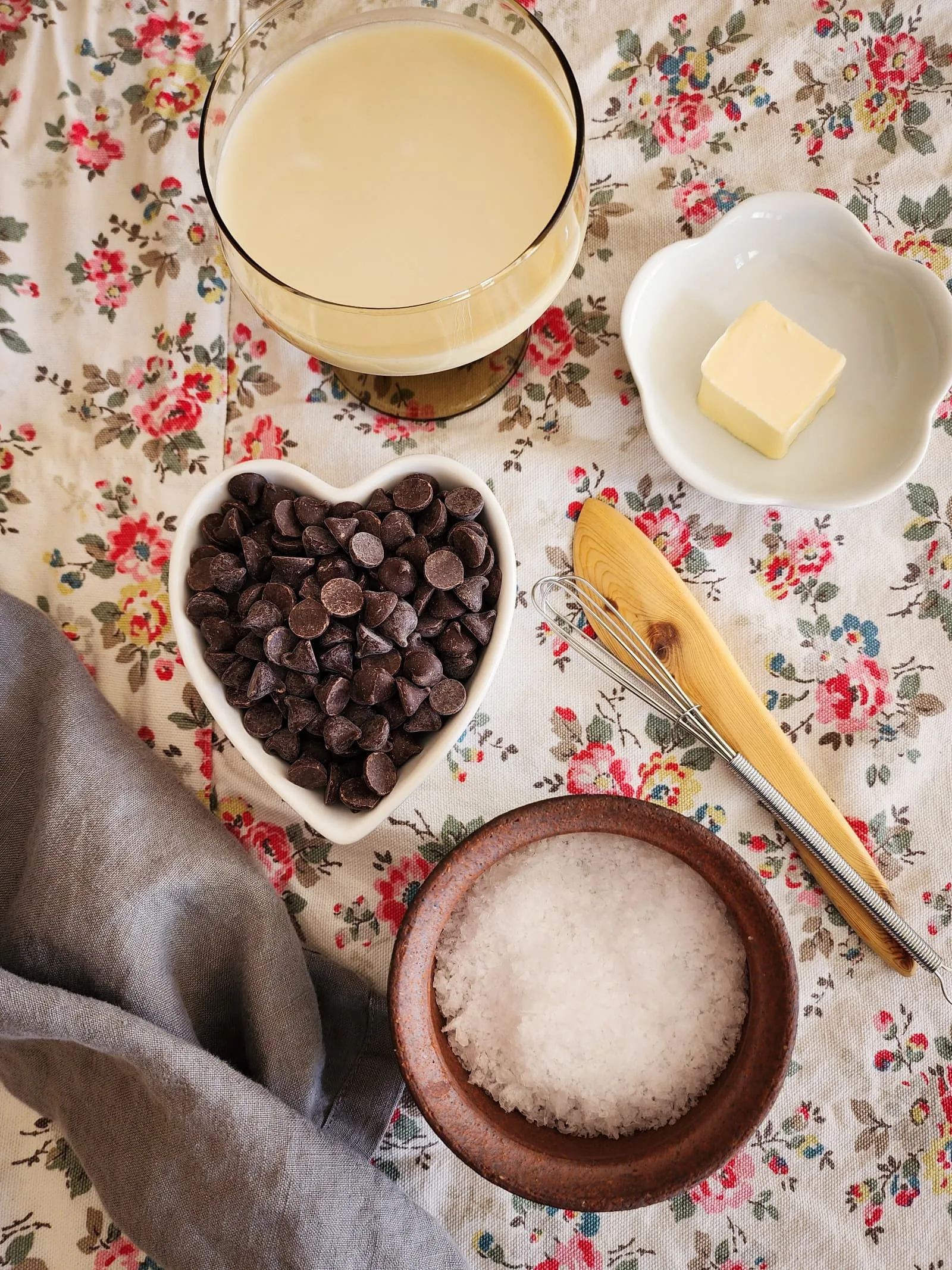 Ingredients for dairy free ganache